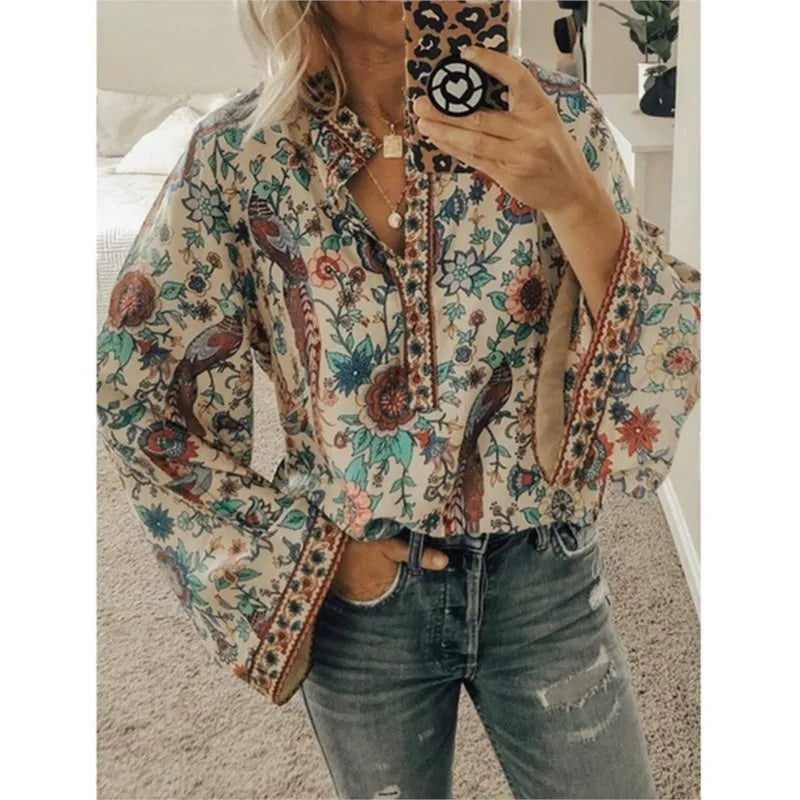 Retro Hippie Button-up